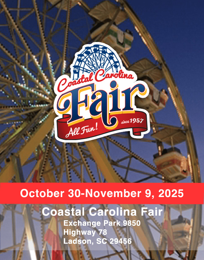 Find Fluffy's Donuts at the Coastal Carolina Fair  October ,30 - November 9,2025