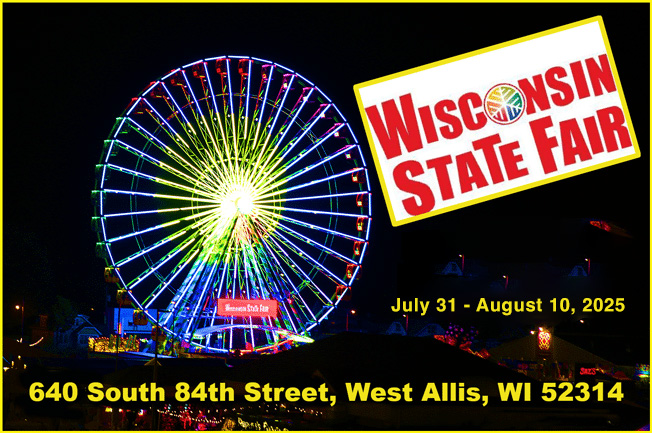 Find Fluffy's Donuts at the 2025 Wisconsin State Fair. July 31-August 10, 2025.